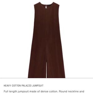 Elegant Brown Cotton Palazzo Jumpsuit